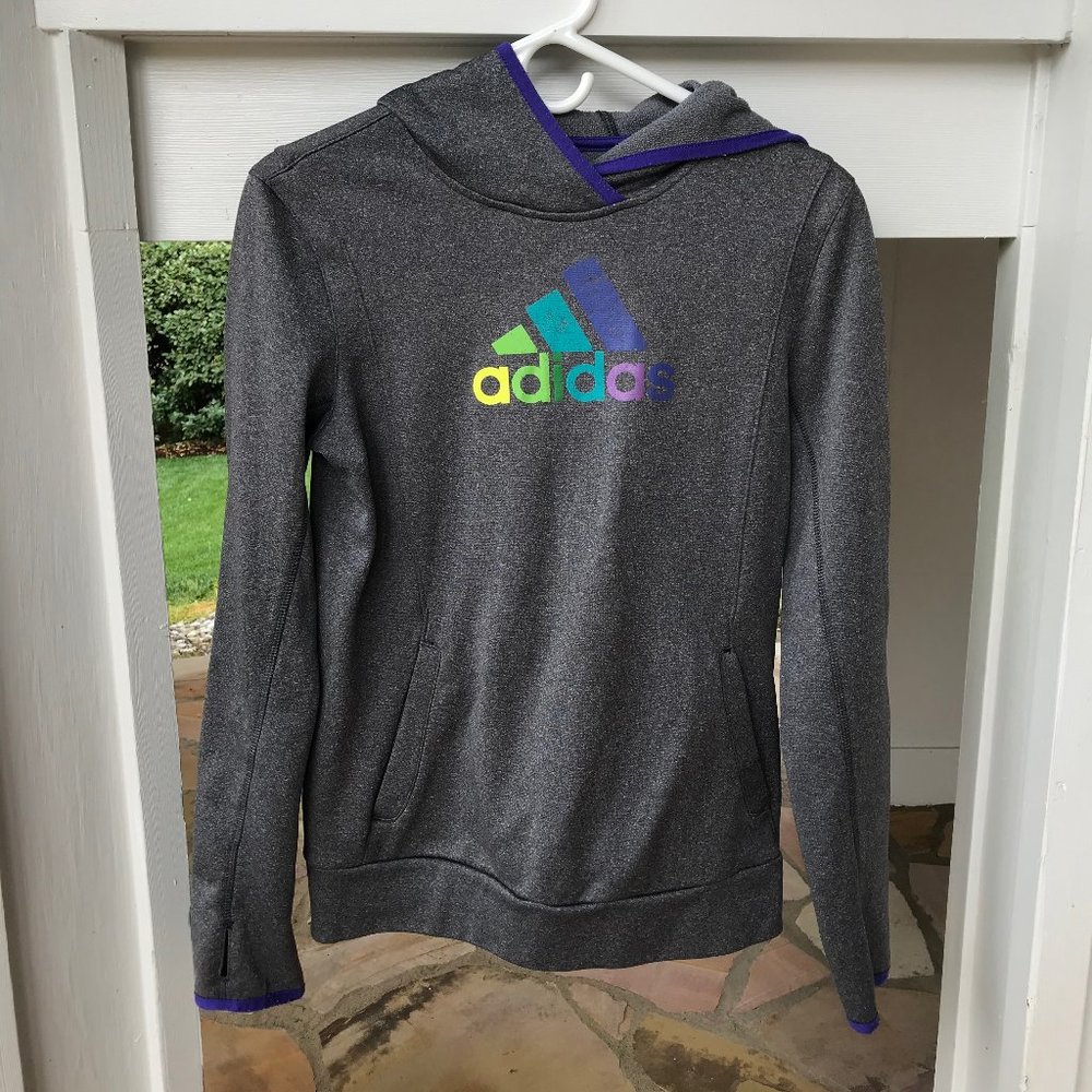 Adidas Grey Hoodie climawarm Size Small